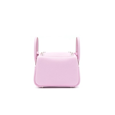 HERMES LINDY MINI 19 BAG CLEMENCE PALLADIUM HARDWARE (19*12*9.5cm) HERMES LINDY MINI 19 BAG CLEMENCE PALLADIUM HARDWARE (19*12*9.5cm)